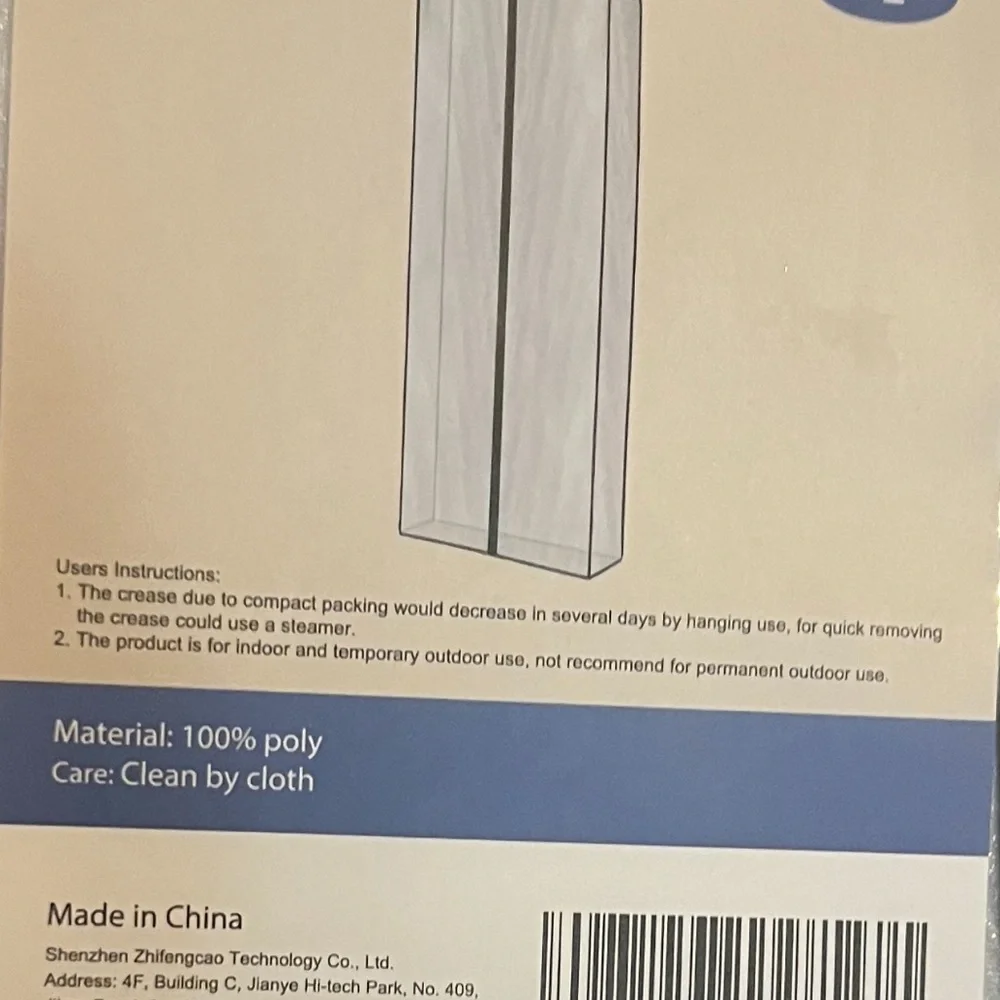 Zilink White Garment Cover 72